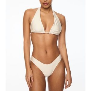 NWT pearly white mutli wear bikini top